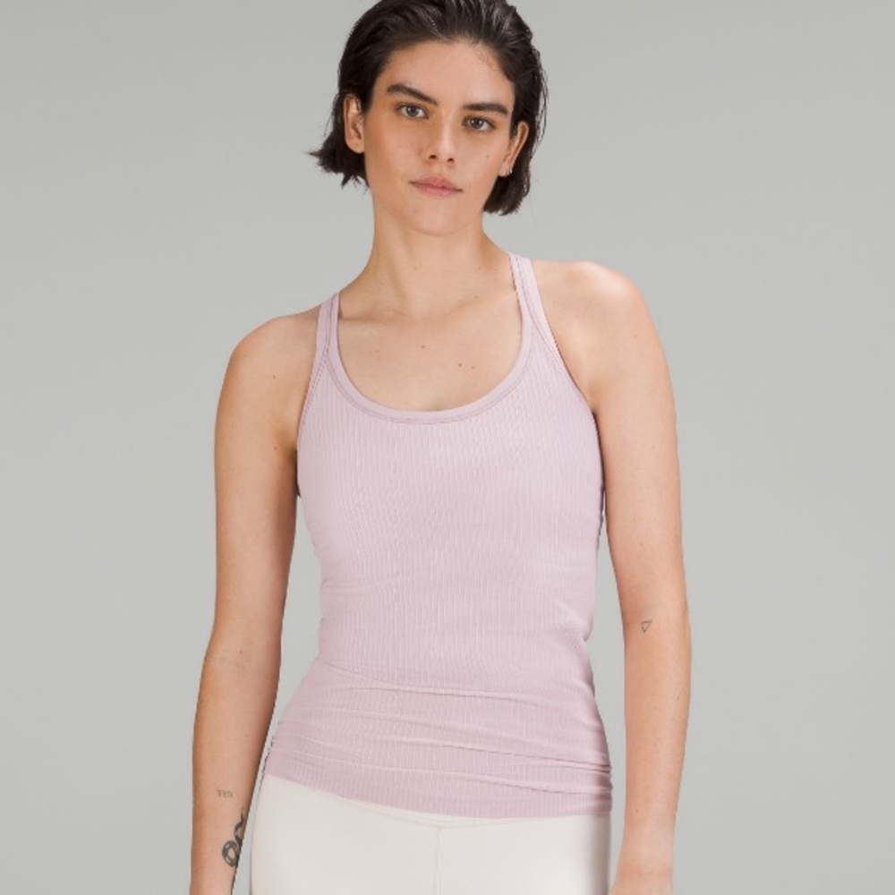lululemon Ebb To Street Tank in pink peony